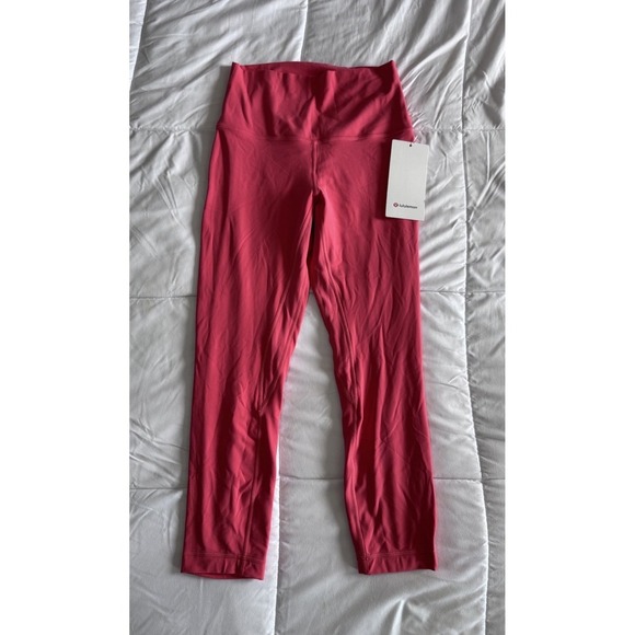 New Lululemon Align HR Crop 23" Women's Size 6 Pale Raspberry LW6BGLS NWT - Picture 1 of 9